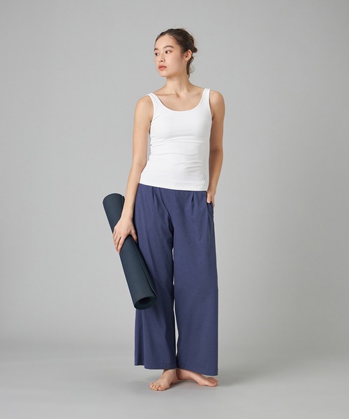 Chacott（チャコット）の「EasyCare+ワイドパンツ（スウェットパンツ・レディース・ネイビー/ブラック・M）」の15枚目の写真