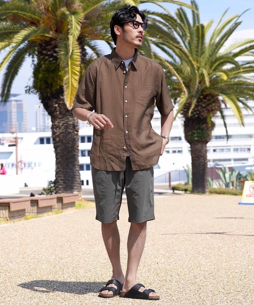 jiggys shop(ジギーズショップ)の「接触冷感 半袖シャツ(シャツ/ブラウス・メンズ・ブラウン/ブラック/ベージュ/カーキ・X-LARGE/LARGE/MEDIUM)」の12枚目の写真