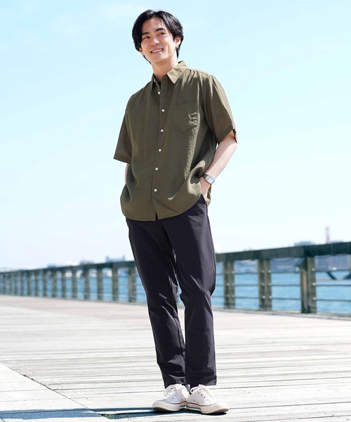 jiggys shop(ジギーズショップ)の「接触冷感 半袖シャツ(シャツ/ブラウス・メンズ・ブラウン/ブラック/ベージュ/カーキ・X-LARGE/LARGE/MEDIUM)」の16枚目の写真