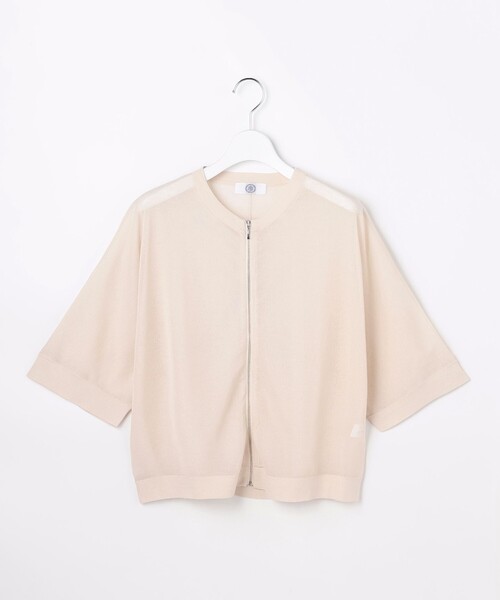 J.PRESS（ジェイプレス）の「SHEER LIGHT KNIT ブルゾン（ブルゾン・レディース・ブラック系/ネイビー系3/ベージュ系/ホワイト系・LARGE/MEDIUM）」の22枚目の写真
