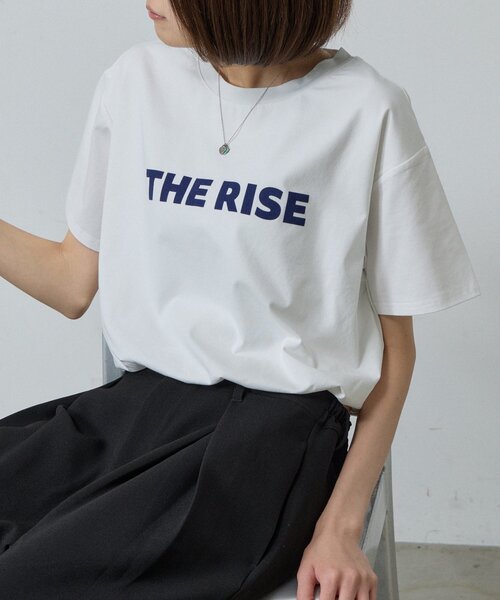 goocy（グーシー）の「【接触冷感】フロッキーロゴバルーンT（Tシャツ/カットソー・レディース・ホワイト/ブラック/チャコールグレー/ホワイト系その他・FREE）」の2枚目の写真