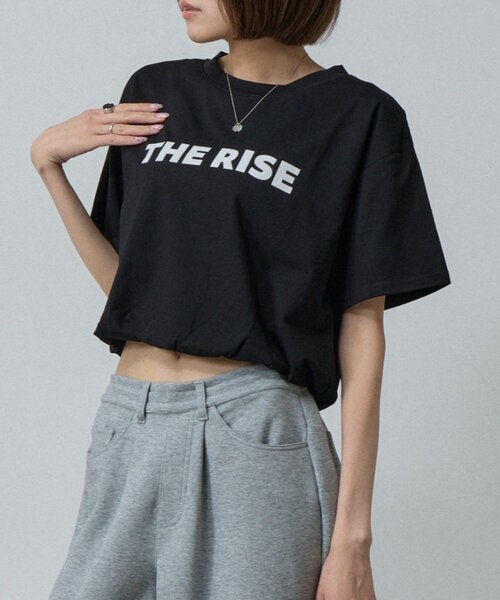 goocy（グーシー）の「【接触冷感】フロッキーロゴバルーンT（Tシャツ/カットソー・レディース・ホワイト/ブラック/チャコールグレー/ホワイト系その他・FREE）」の5枚目の写真