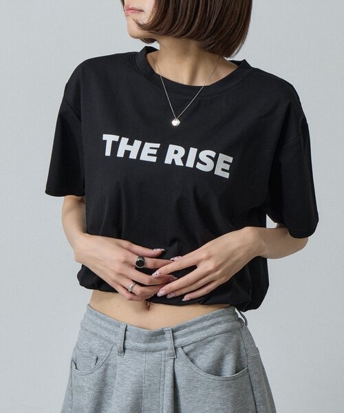 goocy（グーシー）の「【接触冷感】フロッキーロゴバルーンT（Tシャツ/カットソー・レディース・ホワイト/ブラック/チャコールグレー/ホワイト系その他・FREE）」の7枚目の写真