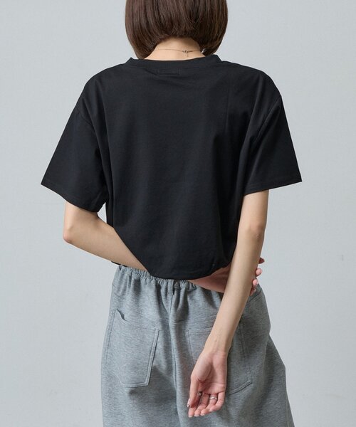 goocy（グーシー）の「【接触冷感】フロッキーロゴバルーンT（Tシャツ/カットソー・レディース・ホワイト/ブラック/チャコールグレー/ホワイト系その他・FREE）」の9枚目の写真