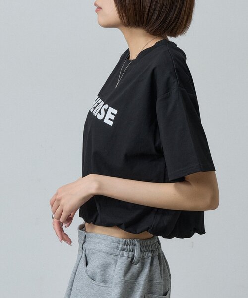 goocy（グーシー）の「【接触冷感】フロッキーロゴバルーンT（Tシャツ/カットソー・レディース・ホワイト/ブラック/チャコールグレー/ホワイト系その他・FREE）」の10枚目の写真