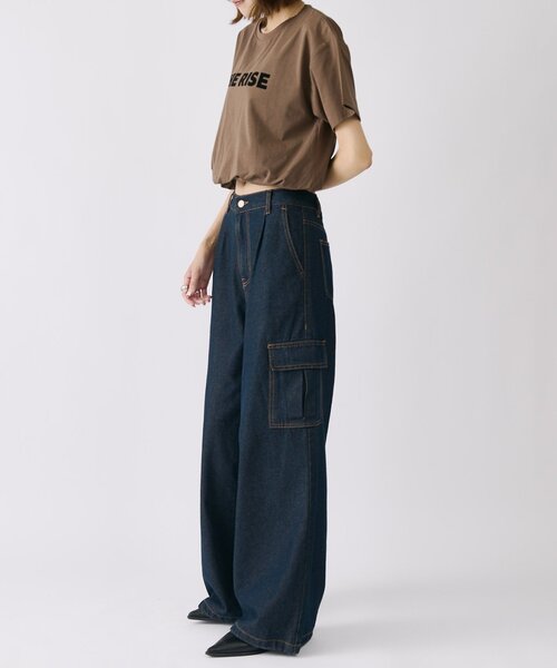 goocy(グーシー)の「【接触冷感】フロッキーロゴバルーンT(Tシャツ/カットソー・レディース・ホワイト/ブラック/チャコールグレー/ホワイト系その他/ブラウン・FREE)」の22枚目の写真