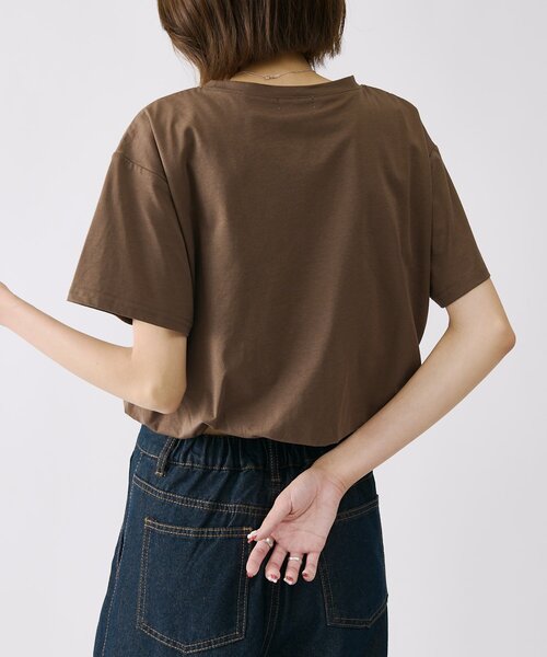 goocy(グーシー)の「【接触冷感】フロッキーロゴバルーンT(Tシャツ/カットソー・レディース・ホワイト/ブラック/チャコールグレー/ホワイト系その他/ブラウン・FREE)」の21枚目の写真