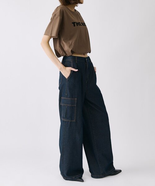 goocy(グーシー)の「【接触冷感】フロッキーロゴバルーンT(Tシャツ/カットソー・レディース・ホワイト/ブラック/チャコールグレー/ホワイト系その他/ブラウン・FREE)」の18枚目の写真