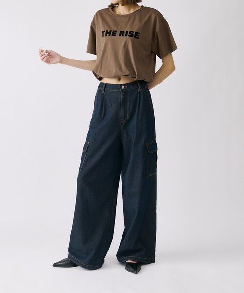 goocy(グーシー)の「【接触冷感】フロッキーロゴバルーンT(Tシャツ/カットソー・レディース・ホワイト/ブラック/チャコールグレー/ホワイト系その他/ブラウン・FREE)」の15枚目の写真