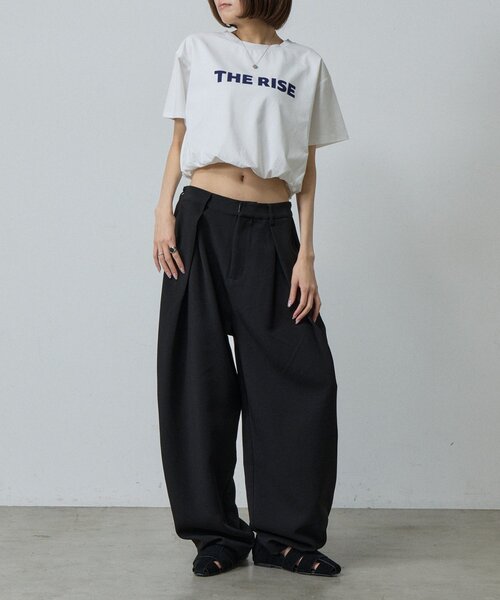 goocy(グーシー)の「【接触冷感】フロッキーロゴバルーンT(Tシャツ/カットソー・レディース・ホワイト/ブラック/チャコールグレー/ホワイト系その他/ブラウン・FREE)」の8枚目の写真