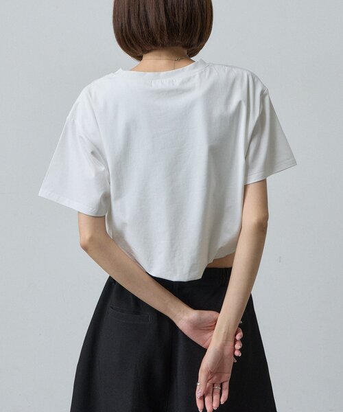 goocy(グーシー)の「【接触冷感】フロッキーロゴバルーンT(Tシャツ/カットソー・レディース・ホワイト/ブラック/チャコールグレー/ホワイト系その他/ブラウン・FREE)」の7枚目の写真