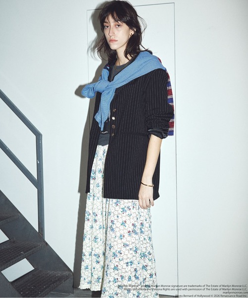 ROSE BUD(ローズバッド)の「(CREOLME)MULTI STRIPE L/S TEE(Tシャツ/カットソー・レディース・イエロー/ブルー・ONE SIZE)」の3枚目の写真