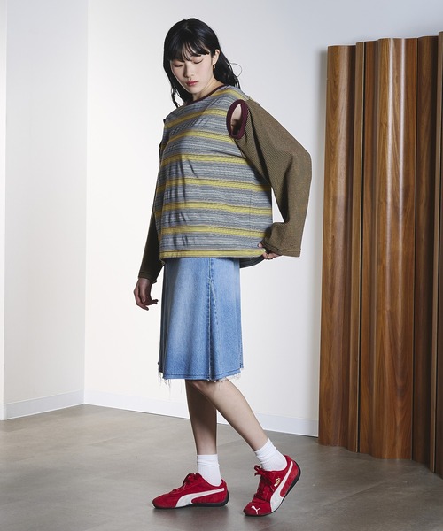 ROSE BUD（ローズバッド）の「(CREOLME)MULTI STRIPE L/S TEE（Tシャツ/カットソー・レディース・イエロー/ブルー・ONE SIZE）」の19枚目の写真