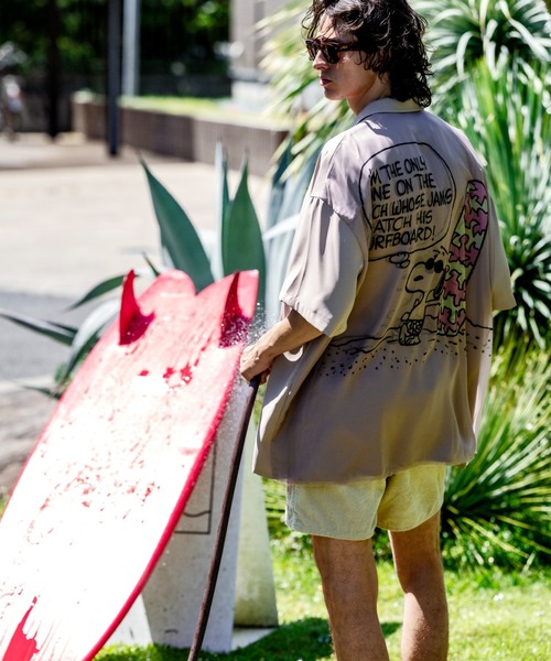 TRIPPY ART(トリッピーアート)の「TRIPPY ART(トリッピーアート)SNOOPY ON THE BEACH S/S SHIRTS(シャツ/ブラウス・メンズ・ホワイト/ブラウン・S/M/L)」の7枚目の写真