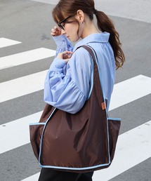 【BONLECILL Marche】《折りたたみ》バイカラーカラフルエコバッグ