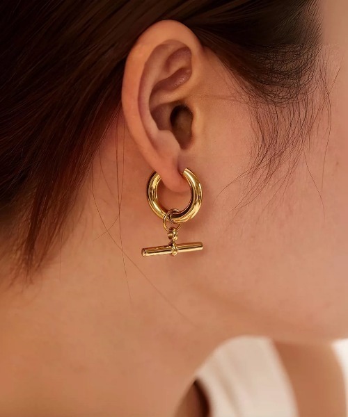 E&C closet…(イーアンドシークローゼット)の「2wayチェーンピアス(ピアス(両耳用)・レディース・シルバー/ゴールド・FREE)」の10枚目の写真