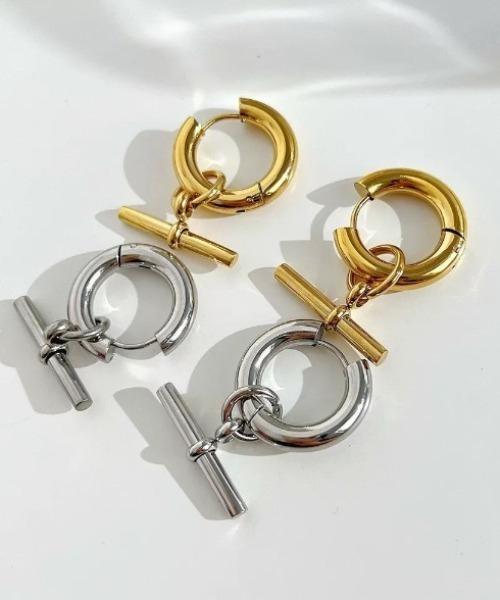 E&C closet…(イーアンドシークローゼット)の「2wayチェーンピアス(ピアス(両耳用)・レディース・シルバー/ゴールド・FREE)」の11枚目の写真