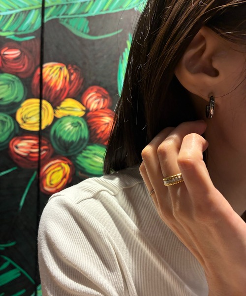 E&C closet…(イーアンドシークローゼット)の「2wayチェーンピアス(ピアス(両耳用)・レディース・シルバー/ゴールド・FREE)」の18枚目の写真