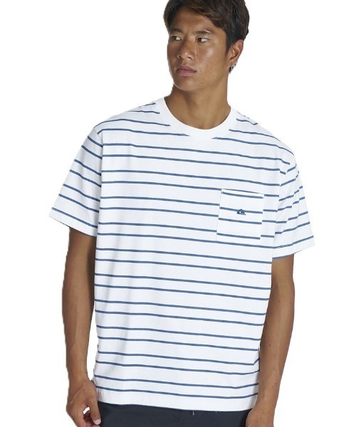 Quiksilver(クイックシルバー)の「クイックシルバー QUIKSILVER QS BORDER ST(Tシャツ/カットソー・メンズ・ホワイト/サックスブルー・M/L/LL/S)」の2枚目の写真