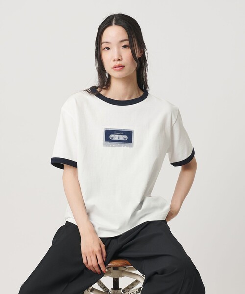 BEAUTY&YOUTH UNITED ARROWS(ビューティーアンドユースユナイテッドアローズ)の「【WEB限定】グラフィック リンガーTシャツ(Tシャツ/カットソー・レディース・ブラック/オフホワイト/イエロー・FREE)」の2枚目の写真
