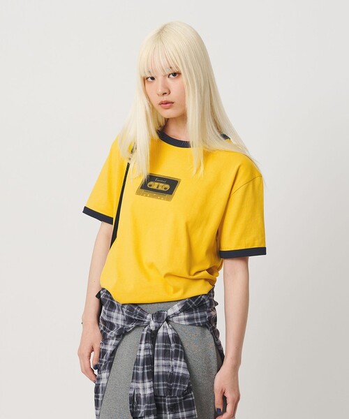 BEAUTY&YOUTH UNITED ARROWS(ビューティーアンドユースユナイテッドアローズ)の「【WEB限定】グラフィック リンガーTシャツ(Tシャツ/カットソー・レディース・ブラック/オフホワイト/イエロー・FREE)」の5枚目の写真