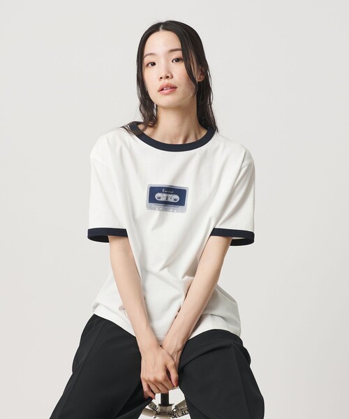 BEAUTY&YOUTH UNITED ARROWS(ビューティーアンドユースユナイテッドアローズ)の「【WEB限定】グラフィック リンガーTシャツ(Tシャツ/カットソー・レディース・ブラック/オフホワイト/イエロー・FREE)」の7枚目の写真
