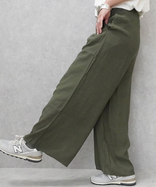 SELECT LEVERY(セレクトリベリー)の「ウエストゴム シアースラブワイドパンツ(その他パンツ・レディース・ブラック/カーキ/ベージュ・FREE)」の13枚目の写真
