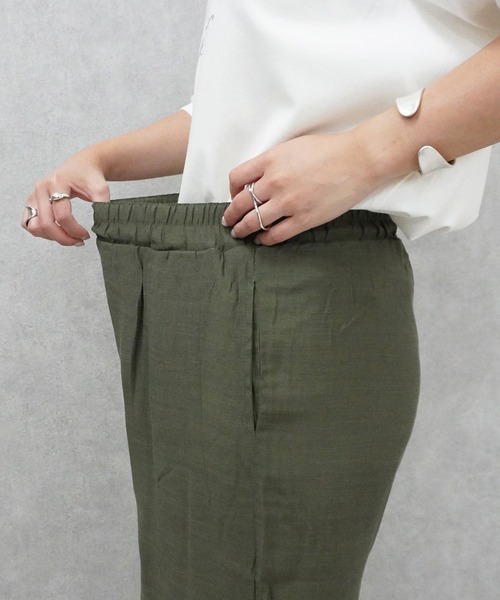 SELECT LEVERY(セレクトリベリー)の「ウエストゴム シアースラブワイドパンツ(その他パンツ・レディース・ブラック/カーキ/ベージュ・FREE)」の15枚目の写真