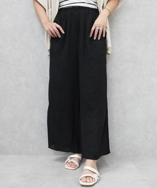 SELECT LEVERY(セレクトリベリー)の「ウエストゴム シアースラブワイドパンツ(その他パンツ・レディース・ブラック/カーキ/ベージュ・FREE)」の16枚目の写真
