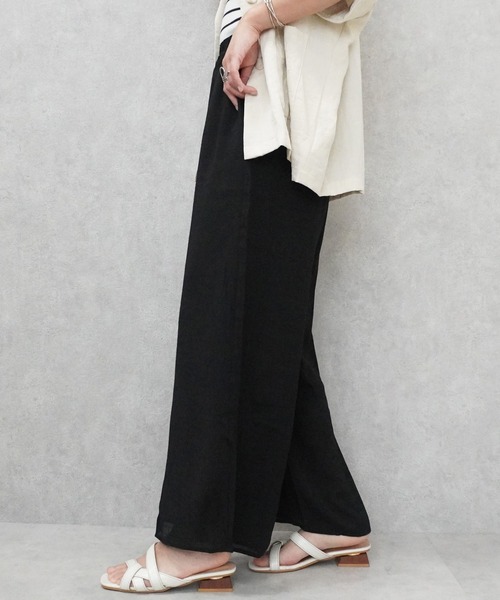 SELECT LEVERY(セレクトリベリー)の「ウエストゴム シアースラブワイドパンツ(その他パンツ・レディース・ブラック/カーキ/ベージュ・FREE)」の19枚目の写真