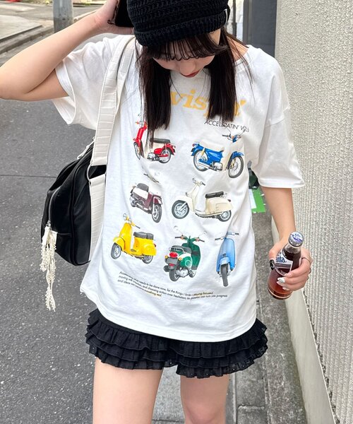 CIAOPANIC(チャオパニック)の「モチーフコレクションTee(Tシャツ/カットソー・レディース・ブルー系その他/グレー系その他2/グレー系その他3/ホワイト/ホワイト系その他/ホワイト系その他3/グレー系その他/ブルー系その他2/ブルー系その他3/グレー/ブルー/ホワイト系その他2・ONE SIZE)」の4枚目の写真