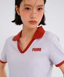PUMA | PUMA プーマ ウィメンズ PUMA x LILY BROWN スキッパー リブ 半袖 ポロシャツ(ポロシャツ)