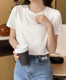 【全20色 / 65kgまで対応】高弾力 限界ストレッチ上品クルーネックTシャツ