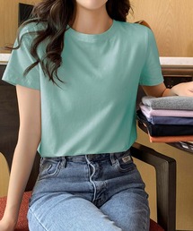 【全20色 / 65kgまで対応】高弾力 限界ストレッチ上品クルーネックTシャツ