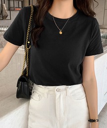 【全20色 / 65kgまで対応】高弾力 限界ストレッチ上品クルーネックTシャツ
