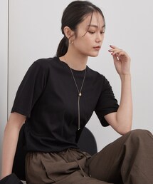 ベーシックTシャツ/オーガニックコットン混【洗濯機OK】