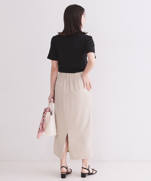 OPAQUE.CLIP(オペークドットクリップ)の「ベーシックTシャツ/オーガニックコットン混【洗濯機OK】(Tシャツ/カットソー・レディース・ホワイト/オレンジ/ブラウン系その他/ブラック・34/36/38/40/42)」の20枚目の写真