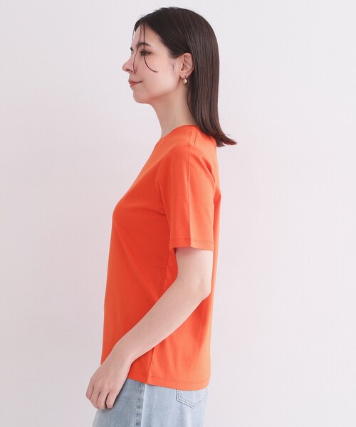 OPAQUE.CLIP(オペークドットクリップ)の「ベーシックTシャツ/オーガニックコットン混【洗濯機OK】(Tシャツ/カットソー・レディース・ホワイト/オレンジ/ブラウン系その他/ブラック・34/36/38/40/42)」の9枚目の写真