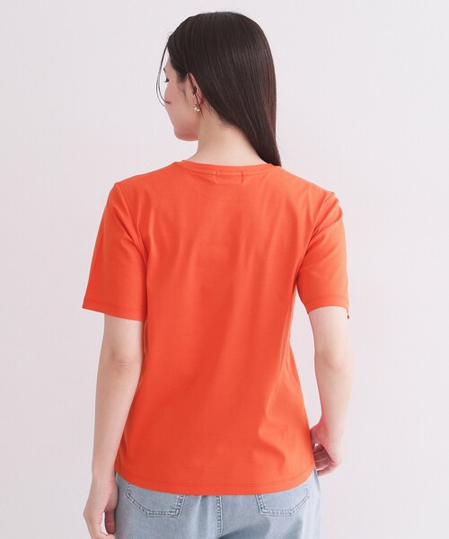 OPAQUE.CLIP(オペークドットクリップ)の「ベーシックTシャツ/オーガニックコットン混【洗濯機OK】(Tシャツ/カットソー・レディース・ホワイト/オレンジ/ブラウン系その他/ブラック・34/36/38/40/42)」の8枚目の写真