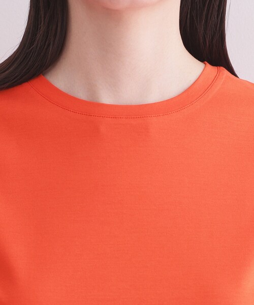OPAQUE.CLIP(オペークドットクリップ)の「ベーシックTシャツ/オーガニックコットン混【洗濯機OK】(Tシャツ/カットソー・レディース・ホワイト/オレンジ/ブラウン系その他/ブラック・34/36/38/40/42)」の7枚目の写真
