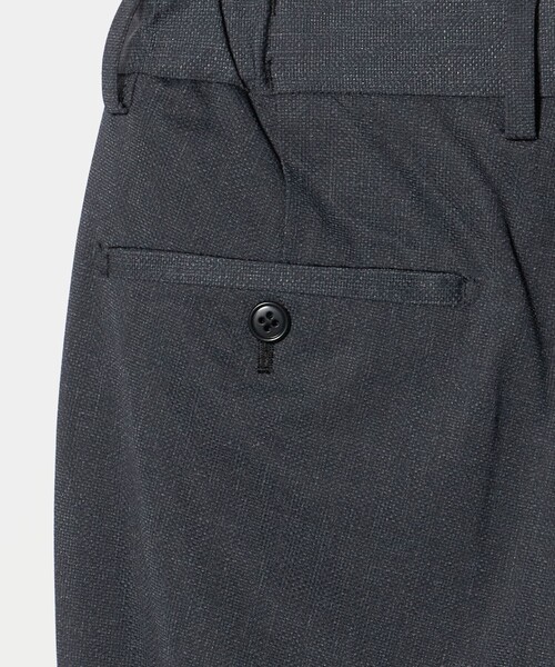 green label relaxing(グリーンレーベルリラクシング)の「A+ air PE/PU トリコット プリント スタンダード 1プリーツ スラックス -ストレッチ・接触冷感・通気性-(スラックス・メンズ・ネイビー/ダークブラウン・M/XL/L/S)」の15枚目の写真