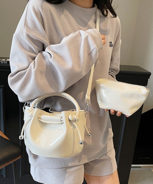 ammy.(エイミードット)の「【 ammy. / エイミードット 】 ノットハンドル ミニ ショルダーバッグ(ショルダーバッグ・レディース・シルバー/ブラック/ライトブルー/ライトピンク/ホワイト・FREE)」の16枚目の写真