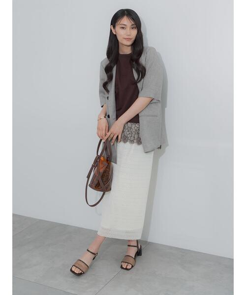 Te chichi（テチチ）の「レースプリーツナロースカート《2026 SUMMER LOOK item》（スカート・レディース・ブラック/ブルー/オフホワイト・F）」の9枚目の写真