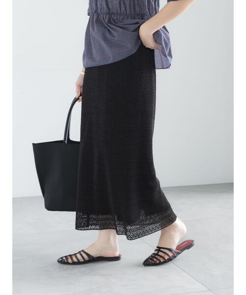 Te chichi（テチチ）の「レースプリーツナロースカート《2026 SUMMER LOOK item》（スカート・レディース・ブラック/ブルー/オフホワイト・F）」の18枚目の写真