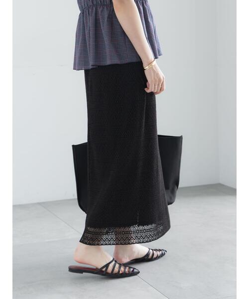 Te chichi（テチチ）の「レースプリーツナロースカート《2026 SUMMER LOOK item》（スカート・レディース・ブラック/ブルー/オフホワイト・F）」の20枚目の写真