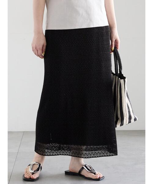 Te chichi(テチチ)の「レースプリーツナロースカート《2026 SUMMER LOOK item》(スカート・レディース・ブラック/ブルー/オフホワイト・F)」の4枚目の写真