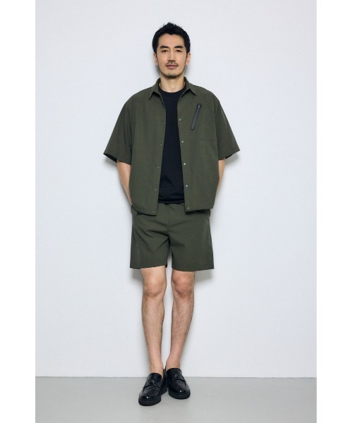 AZUL by moussy（アズールバイマウジー）の「テックジャガードアクション半袖シャツ（シャツ/ブラウス・メンズ・ブラウン/ブラック/カーキ・LARGE/MEDIUM）」の10枚目の写真
