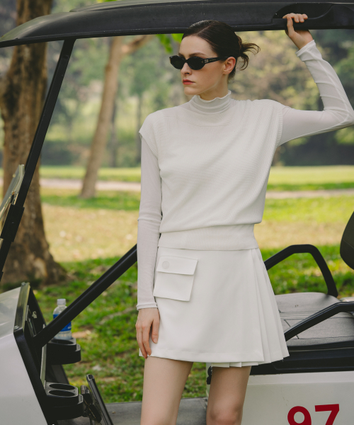 OBER GOLF(オーベルゴルフ)の「ソフトメッシュロングスリーブベーストップ(ホワイト)(Tシャツ/カットソー・レディース・ホワイト・FREE)」の8枚目の写真
