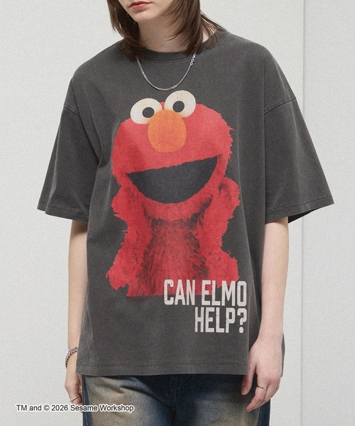 SESAME STREET(セサミストリート)の「<Exclusive> Sesame Street Vintage-Washed Oversized Tee / 別注 セサミストリート ヴィンテージ加工 オーバーサイズ グラフィックTシャツ(Tシャツ/カットソー・レディース・ブラック系/ブラック/ブラック系2・L/M)」の19枚目の写真