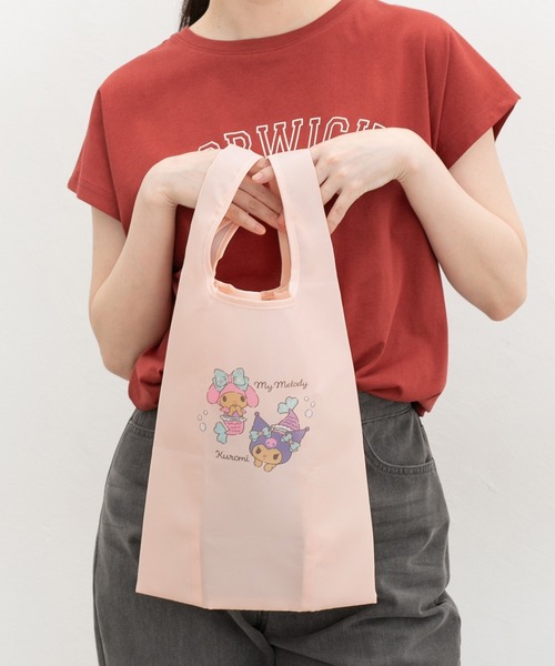Honeys（ハニーズ）の「サンリオキャラクターズ／お弁当バッグ（エコバッグ/サブバッグ・レディース・ライトピンク/サックスブルー/ネイビー/アイボリー/ピンク・FREE）」の10枚目の写真